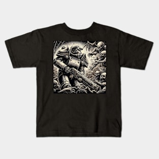 Brotherhood of steel versus ghoul Kids T-Shirt